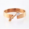 Roségoudkleurig Roestvrij Stalen Ring met Piercing-Design