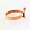 Roségoudkleurig Roestvrij Stalen Ring met Piercing-Design