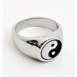 Roestvrijstalen Yin Yang Ring