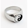 Roestvrijstalen Yin Yang Ring