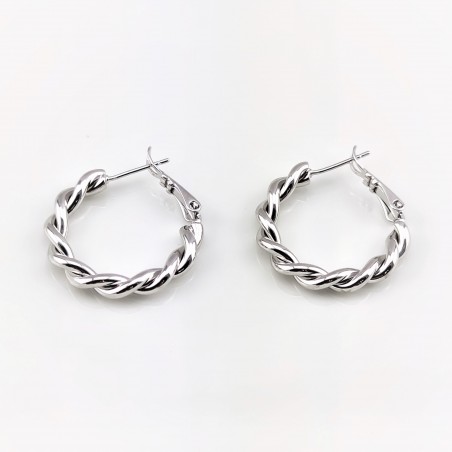 ∅25mm Geplatineerde Twisted Oorbellen - XUPING Oorringen Dames