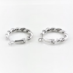 ∅25mm Geplatineerde Twisted Oorbellen - XUPING Oorringen Dames