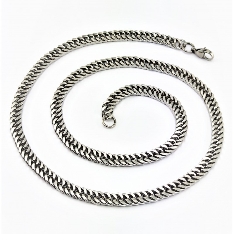 6,5mm Gourmet Ketting Dames - Heren - zilverkleurige Roestvrij Stalen - Schakelketting 6,5mm Gourmet Ketting Dames - Heren - zilverkleurige Roestvrij Stalen - Schakelketting