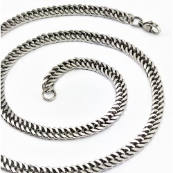 6,5mm Gourmet Ketting Dames - Heren - zilverkleurige Roestvrij Stalen - Schakelketting