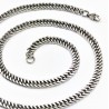 6,5mm Gourmet Ketting Dames - Heren - zilverkleurige Roestvrij Stalen - Schakelketting