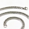 6,5mm Gourmet Ketting Dames - Heren - zilverkleurige Roestvrij Stalen - Schakelketting