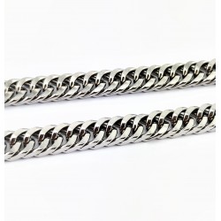 6,5mm Gourmet Ketting Dames - Heren - zilverkleurige Roestvrij Stalen - Schakelketting