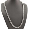 6,5mm Gourmet Ketting Dames - Heren - zilverkleurige Roestvrij Stalen - Schakelketting
