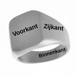 Diamant-Text-Gravur voor een Zegelring