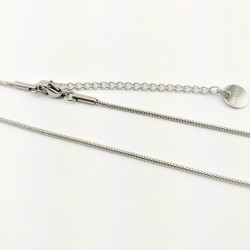RVS Ketting met Multicolor Kristal Parels
