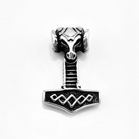 ​RVS Thor's Hammer Hanger met Ramskop