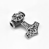 RVS Thor's Hammer Hanger met Maltezer Kruis