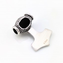 RVS Thor's Hammer Hanger met Maltezer Kruis