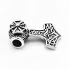 RVS Thor's Hammer Hanger met Maltezer Kruis