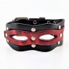 Brede Armband van Zwart/Rood Buffelleer