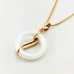 Xuping Vergulde Ketting en Keramiek-Hanger