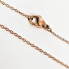 Roségoudkleurige Roestvrijstalen Ketting met RVS Zirkonia Kruis