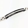 Klassieke Stijl Zwart/zilverkleurige Roestvrijstalen Armband
