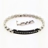 Klassieke Stijl Zwart/zilverkleurige Roestvrijstalen Armband