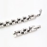 Klassieke Stijl Zwart/zilverkleurige Roestvrijstalen Armband