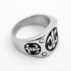 Roestvrijstalen Ring 'Fleur de lis'