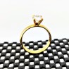 Solitaire Ring van Goudkleurig Rroestvrij Staal