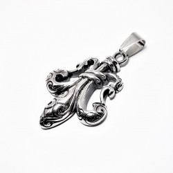 Stalen Lelie Bloem Hanger 'fleur-de-lis'