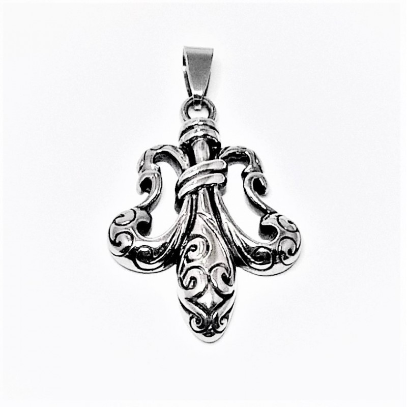 Stalen Lelie Bloem Hanger 'fleur-de-lis'