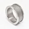 Roestvrijstalen Ring met Zilver Draden