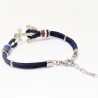 Blauwe Koord Armband met RVS Anker
