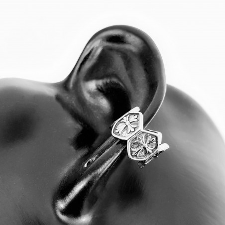 Fake RVS Helix Oorpiercing met Kruisjes