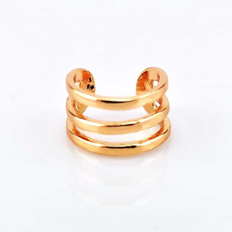 XUPING Vergulde Roségoudkleurig Fake Helix-Oorpiercing Triple Ring XUPING Vergulde Roségoudkleurig Fake Helix-Oorpiercing Triple Ring