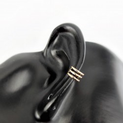 XUPING Vergulde Roségoudkleurig Fake Helix-Oorpiercing Triple Ring