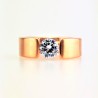 Ovale Ring in Roségoud Staal met Zirkonia