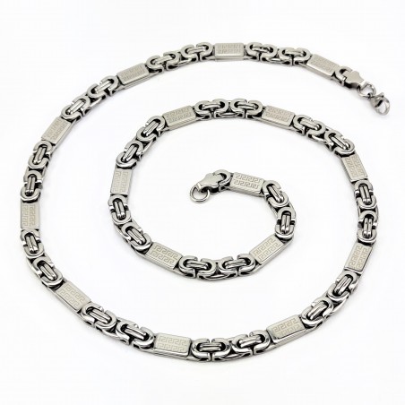 8mm Stalen Koningsketting met Griekse-Schakels