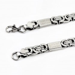 8mm Stalen Koningsarmband met Griekse-Schakels