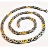 60cm x 6mm Platte Koningsketting Heren - Roestvrij Stalen Goudkleur-Zilverkleur
