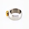 Zilverkleur-Goudkleur Roestvrijstalen Brede-Ring met Zirkonia