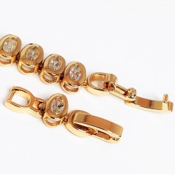 XUPING Rosé Vergulde Armband met Kristallen Zirkonia's