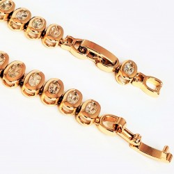 XUPING Rosé Vergulde Armband met Kristallen Zirkonia's