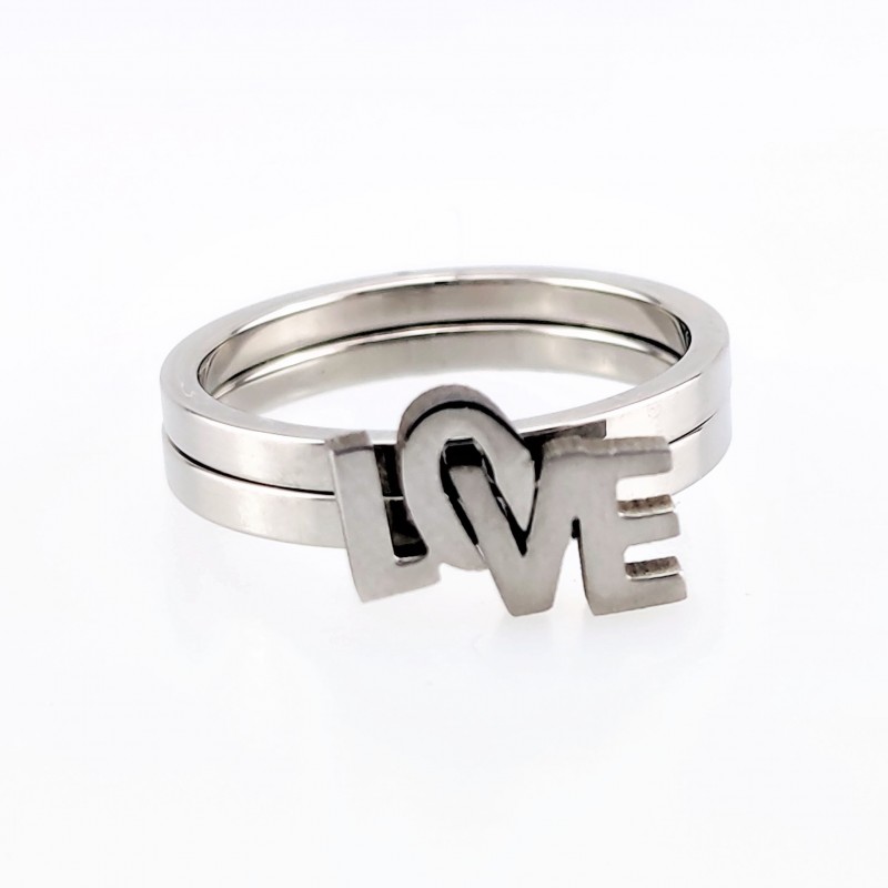 Roestvrijstalen LOVE-Ring Roestvrijstalen LOVE-Ring