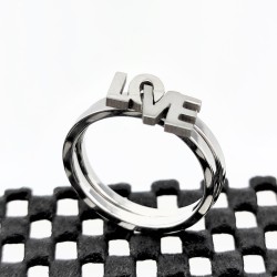 Roestvrijstalen LOVE-Ring