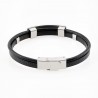 Dubbele Leren Armband met Graveerplaat