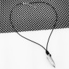 Leren Ketting met Geknoopte Grote Stalen Bullet
