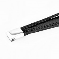 Zwart Leren Armband met Zwaard Hanger Stijl 5-in-1