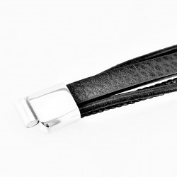 Zwart Leren Armband met Zwaard Hanger Stijl 5-in-1