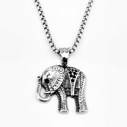 Roestvrijstalen Geluk Olifant Hanger