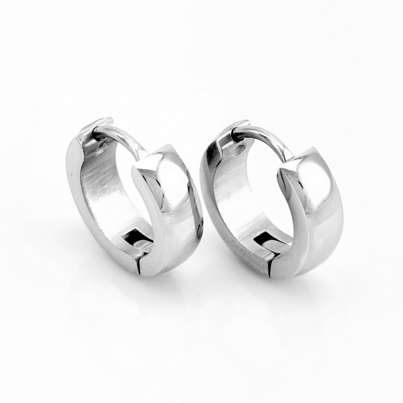 Gepolijst Roestvrij Stalen Oorringen (13mm x 4mm) Gepolijst Roestvrij Stalen Oorringen (13mm x 4mm)