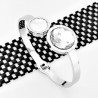 Roestvrijstalen Slavenarmband met Grote Cirkels