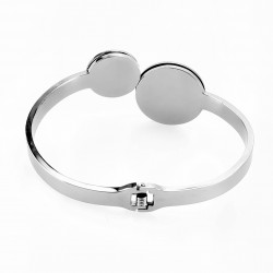 Roestvrijstalen Slavenarmband met Grote Cirkels